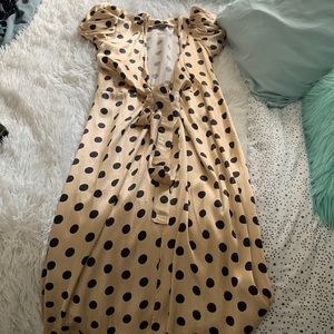Zara beige polkadots dress